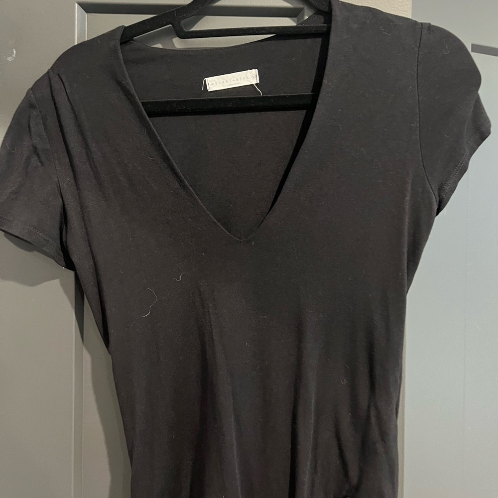 Black Vneck bodysuit Medium